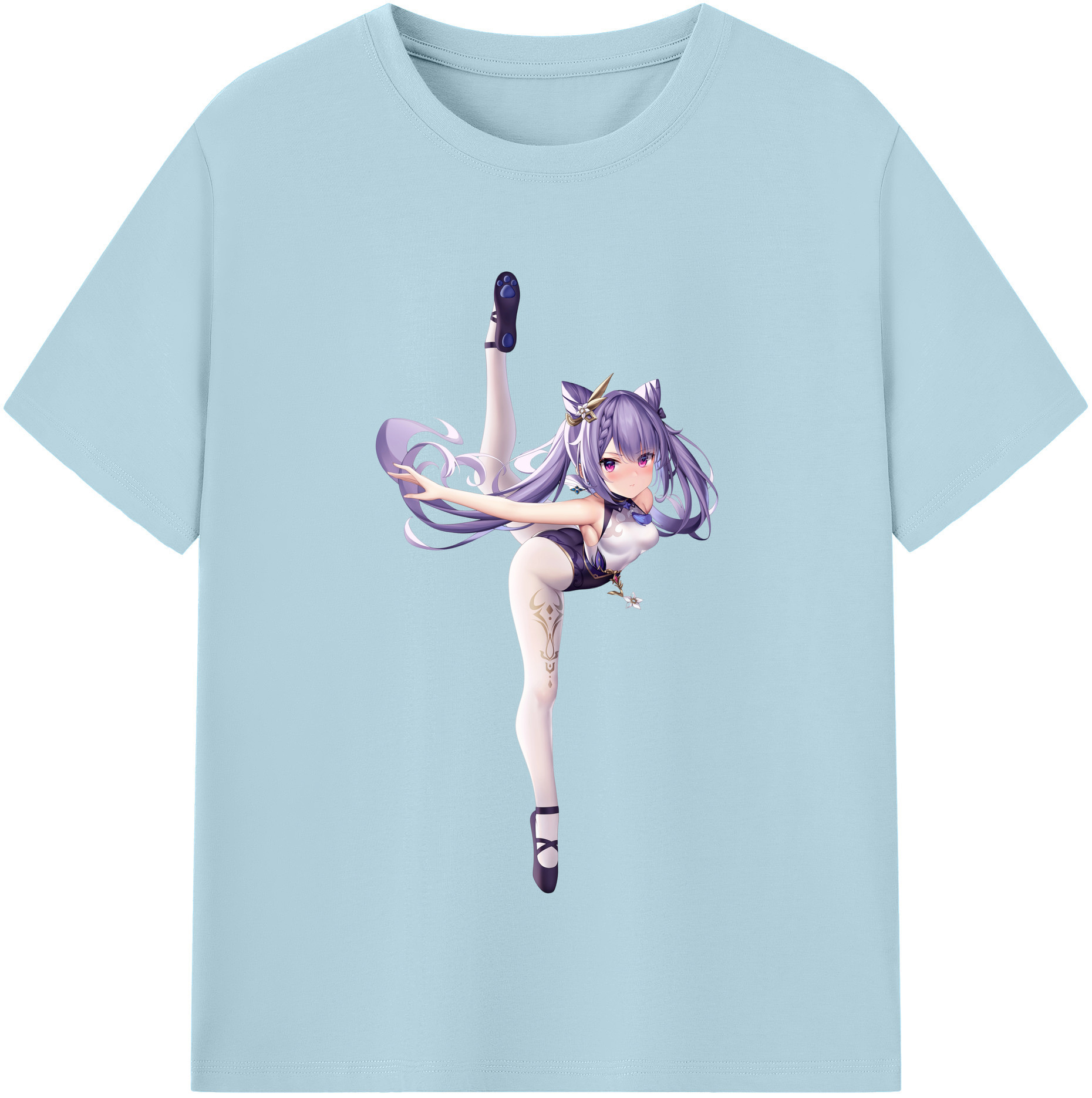 げんし神 刻晴 こくせい genshin Kokusei 綿100％半袖Tシャツ（フロントプリント）